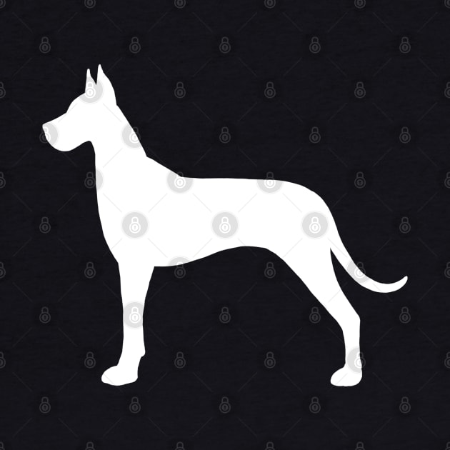 White Great Dane Silhouette by Coffee Squirrel